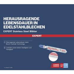 Bosch Accessories 2608901709 EXPERT „STAINLESS STEEL“ T 118 LISTY AHM 2 ks