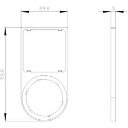 Siemens 3SU1900-0AT10-0AA0 3SU19000AT100AA0 držák štítků plochý (š x v) 29.8 mm x 59.8 mm černá 10 ks