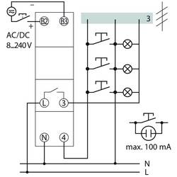 Theben 0010002 schodišťový časový spínač montáž na lištu 8 V DC/AC, 12 V DC/AC, 24 V DC/AC, 110 V DC/AC, 230 V DC/AC