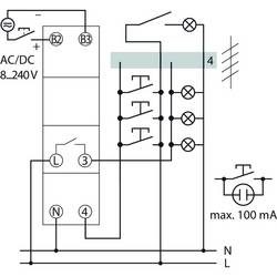 Theben 0010002 schodišťový časový spínač montáž na lištu 8 V DC/AC, 12 V DC/AC, 24 V DC/AC, 110 V DC/AC, 230 V DC/AC