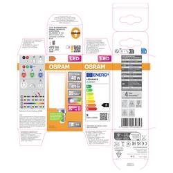 OSRAM HOMELIGHTING 4058075430853 LED Energetická třída (EEK2021) F (A - G) E14 svíčkový tvar 4.9 W = 40 W teplá bílá 1 ks