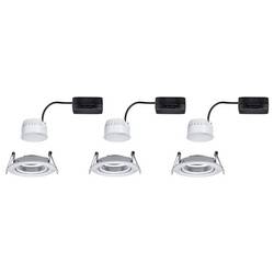 Paulmann 93451 Nova vestavné svítidlo, LED, LED, 18 W, Hliník (soustružený), sada 3 ks