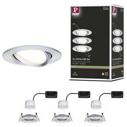 Paulmann 93451 Nova vestavné svítidlo, LED, LED, 18 W, Hliník (soustružený), sada 3 ks