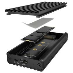 ICY BOX IB-1917M-C32a Pouzdro pro SSD M.2 USB-C® USB 3.2 (Gen 2x2) 20 GBit/s M.2 PCIe NVMe 2230, 2242, 2260, 2280 61163