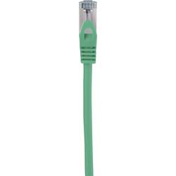 Renkforce RF-5088650 RJ45 síťové kabely, propojovací kabely CAT 6A S/FTP 2.00 m zelená s ochranou, samozhášecí 1 ks