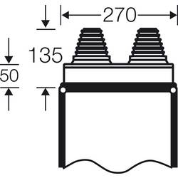 Hensel FP FG 273 Příruba plast (š x v) 110 mm x 125 mm 1 ks