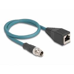 Delock 60071 RJ45 / M 12 Síťový adaptér Kabel S/FTP 0.50 m tyrkysová stíněný 1 ks