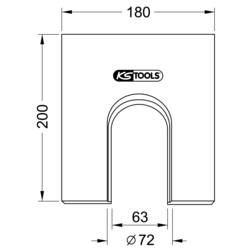 Prizmatická destička s Ø 72,0 mm KS Tools 700.1743