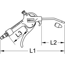 KS Tools 515.1901 pneumatická vyfukovací pistole 1/4 (6,3 mm) 6.3 bar
