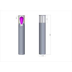 Deko Light 730500 Facado II Sloupkové světlo E27 20 W tmavě šedá