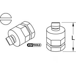 KS Tools 503.8221 5038221 plochý bit Pohon (šroubovák): 1/4 (6,3 mm) Typ zakončení: plochý 15.0 mm