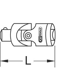 KS Tools 9653804 965.3804 kardanový kloub Pohon (šroubovák) 3/8 52 mm 1 ks
