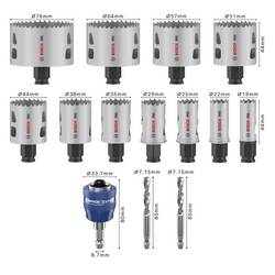 Bosch Accessories 2608594434 2608594434 sada děrovacích pil 19 mm, 22 mm, 25 mm, 29 mm, 35 mm, 38 mm, 44 mm, 51 mm, 57 mm, 64 mm, 76 mm 1 ks