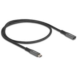 Delock Kabel USB-C USB 3.2 Gen2 USB-C ® zástrčka, USB-C ® zástrčka 0.50 m černá kulatý 80021