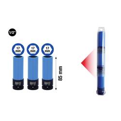 KS Tools 515.0860 1/2 hliníková ráfky s silnými nástrčnou patkou, dlouhá, 17mm 3x 515.1073 v plastové trubce