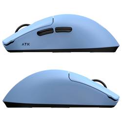 ATK x LEV F1 Extreme 2.0 optická herní myš, přenos bezdrátový, USB, 5 tlačítko, 42000 dpi, modrá