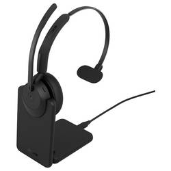Jabra Evolve3 45 Mono, LINK 390a, MS Headset otevřená (On Ear) Bez kabelu, Bluetooth® černá