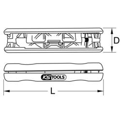 KS Tools 115.1002 1151002 odizolovací nářadí Vhodné pro odizolovací kleště koaxiální kabel 4.80 do 7.50 mm 0.75 do 16 mm²