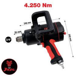 KS Tools 512.3400 pneumatický rázový šroubovák Točivý moment (max.): 4250 Nm