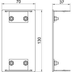 OBO Bettermann 6279370 montážní příslušenství (š x h) 70 mm x 130 mm 1 ks čistě bílá