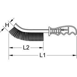 KS Tools 201.2302 Univerzální mosazný kartáč, 250 mm