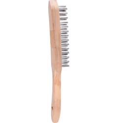 KS Tools 201.2305 Ocelový drátěný kartáč 3 řady, 290 mm