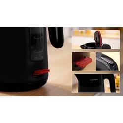 Bosch 1,7L MyMoment, schwarz rychlovarná konvice, ochrana proti přehřátí, černá, TWK2M163