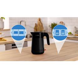 Bosch 1,7L MyMoment, schwarz rychlovarná konvice, ochrana proti přehřátí, černá, TWK2M163