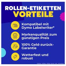 Avery-Zweckform etikety v roli kompatibilní náhradní DYMO, Seiko 99012, S0722400 89 x 36 mm papír bílá 520 ks trvalé Adresní nálepky AS0722400