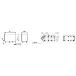 Takamisawa RY-24W-K, RY-24W-K relé do DPS, monostabilní, 1 cívka, 60 V/DC, 120 V/AC, 1 A, 1 ks