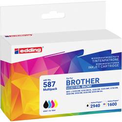 Edding Ink náhradní Brother LC3219XL BKCMY kompatibilní kombinované balení černá, azurová, purppurová, žlutá EDD-587 18-587-01