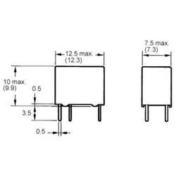 Aratas G5V-1 12DC, G5V-1 12DC relé do DPS, monostabilní, 1 cívka, 60 V/DC, 125 V/AC, 1 A, 1 ks