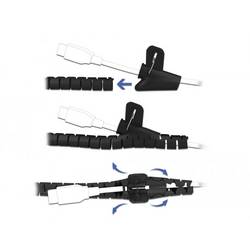 Delock spirálová hadice polyetylén černá (Ø x d) 30 mm x 2.5 m 1 ks 18838