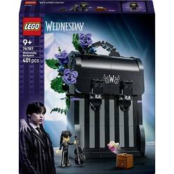 76787 LEGO® Wednesday Batoh; herní sada Fantasy s eskalovanými závěsné pořadače, Cello a Gothic pokojovou dekorací; narozeninový dárek