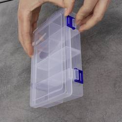 Quadrios 23SA082 krabička na malé součástky (d x š x v) 20 x 13.5 x 4.5 cm přihrádek: 8 variabilní rozčlenění Box Obsah 1 ks