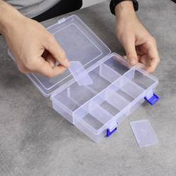 Quadrios 23SA082 krabička na malé součástky (d x š x v) 20 x 13.5 x 4.5 cm přihrádek: 8 variabilní rozčlenění Box Obsah 1 ks