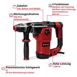 Einhell TE-RH 34/6 4F +4 SDS plus-bourací kladivo 1600 W kufřík