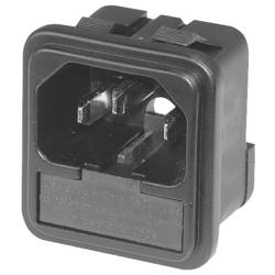 Schurter 4304.6026 IEC zástrčka C13/C14 zástrčka, rovná Počet kontaktů: 3 + PE 10 mA černá 1 ks