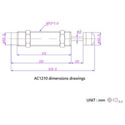 TRU COMPONENTS tlumič nárazů TC-14330872 TC-AC1210-2 Materiál pouzdra: Karbonová ocel délka: 10 mm 1 ks