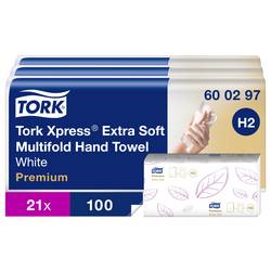 TORK 600297 Xpress Multifold Premium papírové utěrky, skládané (d x š) 34 cm x 21.2 cm bílá 2100 ks