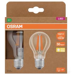 OSRAM HOMELIGHTING 4099854253706 LED Energetická třída (EEK2021) A (A - G) E27 klasická žárovka 7.2 W = 100 W teplá bílá (Ø x v) 60 mm x 60 mm vlákno 2 ks