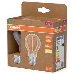 OSRAM HOMELIGHTING 4099854253706 LED Energetická třída (EEK2021) A (A - G) E27 klasická žárovka 7.2 W = 100 W teplá bílá (Ø x v) 60 mm x 60 mm vlákno 2 ks