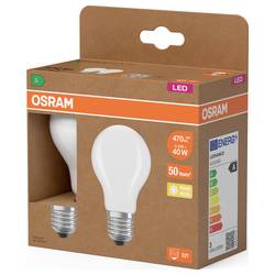 OSRAM HOMELIGHTING 4099854253485 LED Energetická třída (EEK2021) A (A - G) E27 klasická žárovka 2.2 W = 40 W teplá bílá (Ø x v) 60 mm x 60 mm vlákno 2 ks