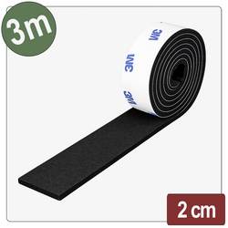 Quadrios 26SA143 Filcová podložka samolepicí, kulatá černá (d x š x v) 3000 x 20 x 4 mm 3 m