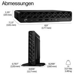 HP Workstation Mini PC HP EliteDesk 8 Mini G2i U5 16/512GB 322 4.4 GHz 16 GB RAM 512 GB SSD Intel Intel grafika DL8T6ET