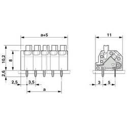 Phoenix Contact 1862042 svorkovnice pro tiskárny 1.5 mm² Pólů 2 zelená 195 ks Piece