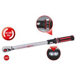 KS Tools ERGOTORQUE®precision, momentový klíč, s ráčnou, 1/2 (12,5 mm), 40 - 200 Nm