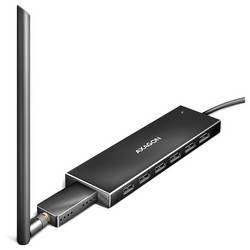 AXAGON HUE-F7A USB Hub 7 portů USB 3.0, microUSB USB 3.2 Gen1 5 GBit/s
