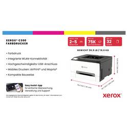 Xerox C300V/EU - Drucker - Farbe - Duple tiskárna laserová A4 32 str./min 30 str./min 2400 x 600 dpi