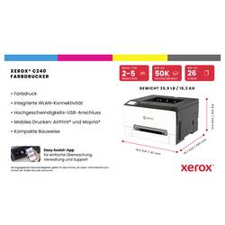Xerox C240V/EU - Drucker - Farbe - Duple tiskárna laserová A4 26 str./min 25 str./min 2400 x 600 dpi